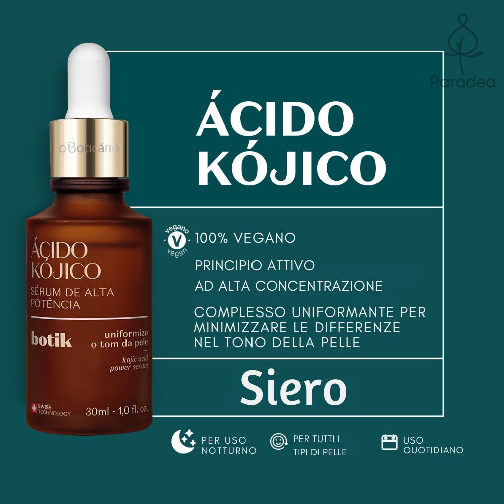 O Boticário Botik Sérum de Alta Potência Ácido Kójico - Siero viso 30ml