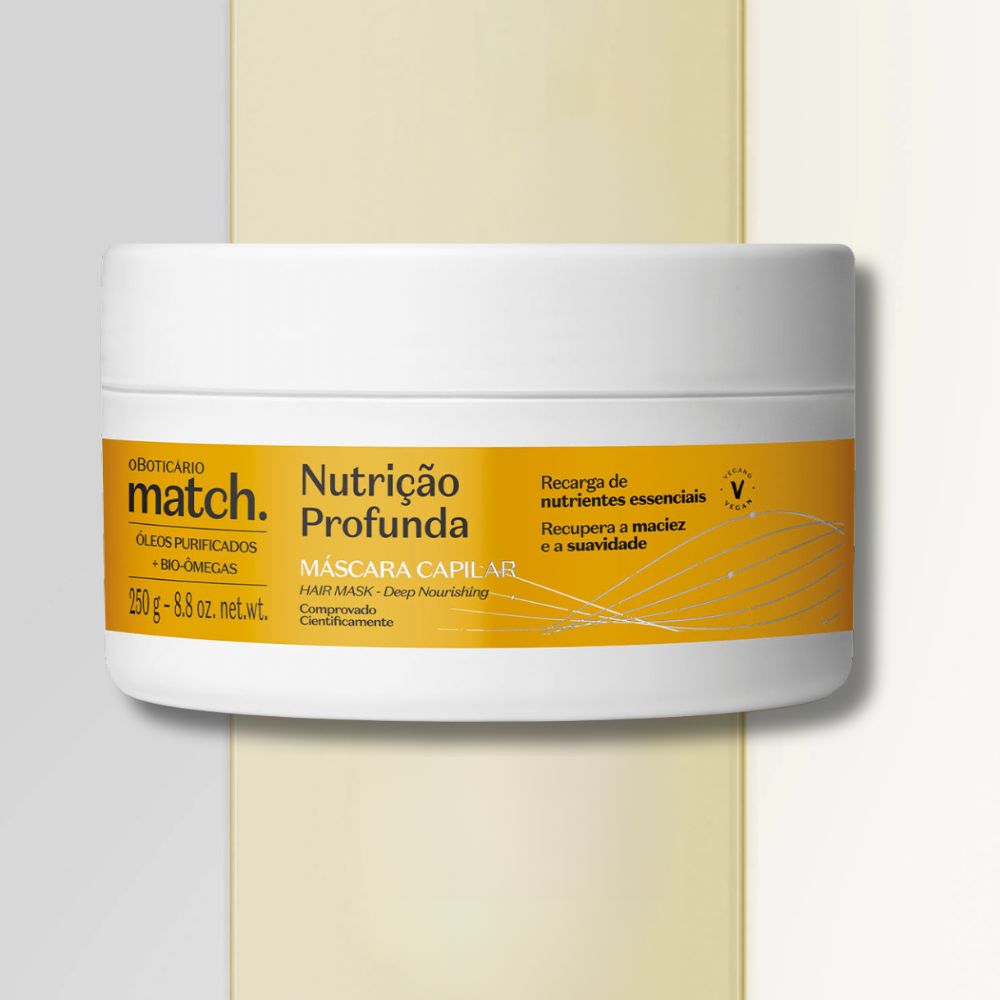 O Boticário Match. Máscara Nutrição Profunda - Maschera capelli nutriente 250gr