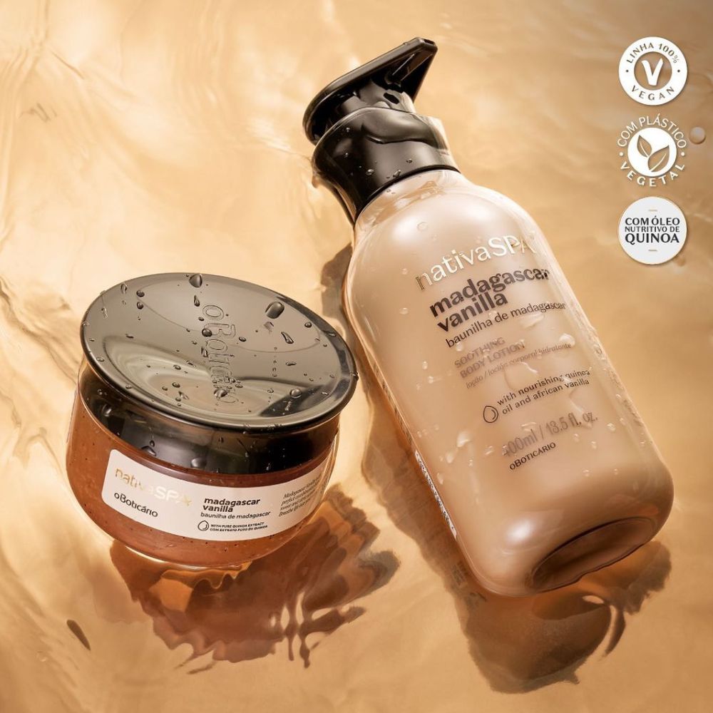 Nativa SPA Set Baunilha de Madagascar – Scrub esfoliante & Lozione corpo idratante