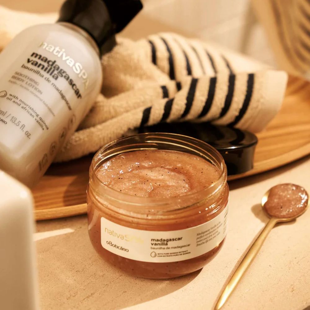 Nativa SPA Set Baunilha de Madagascar – Scrub esfoliante & Lozione corpo idratante