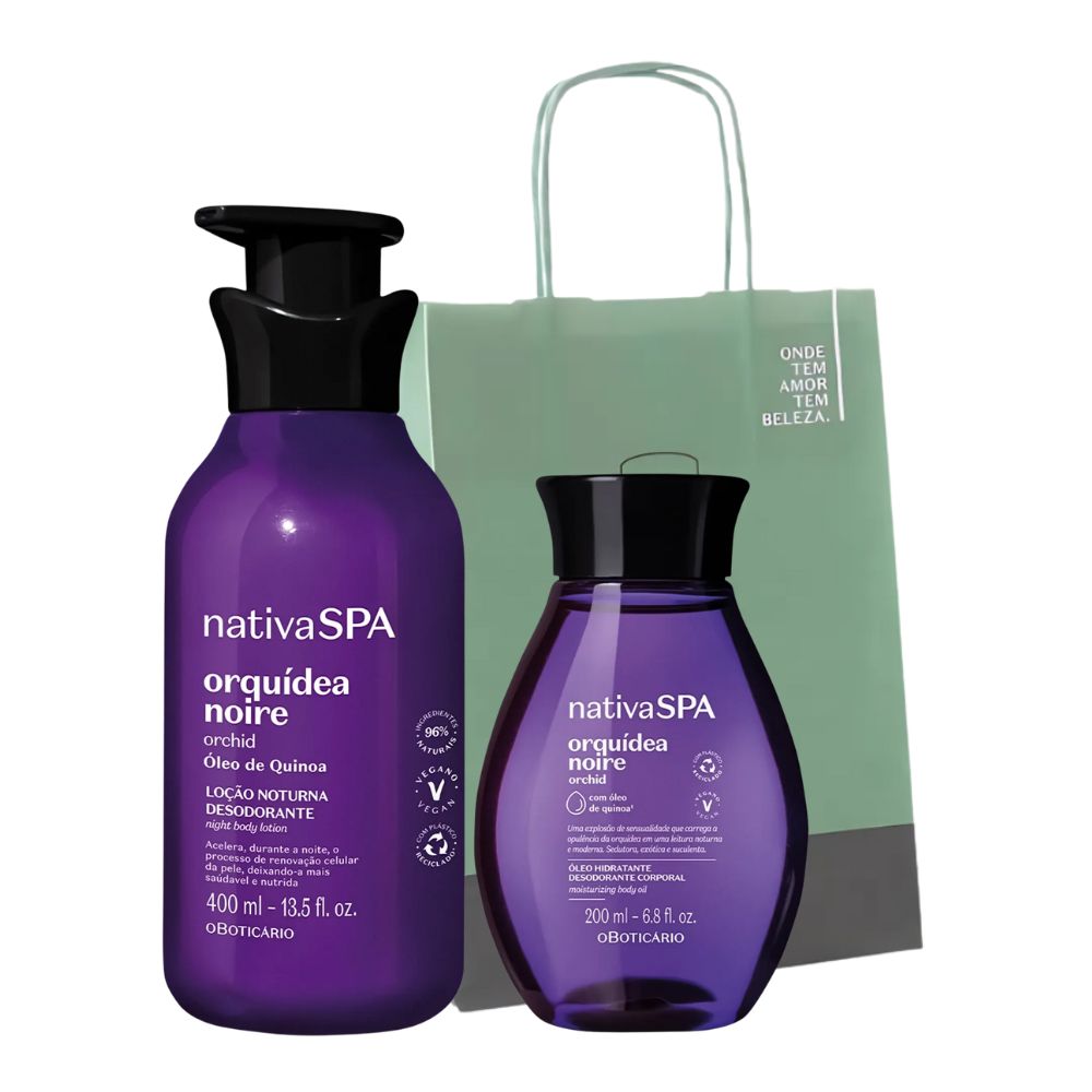 Nativa SPA Set regalo Orquídea Noire – Lozione & Olio idratante corpo