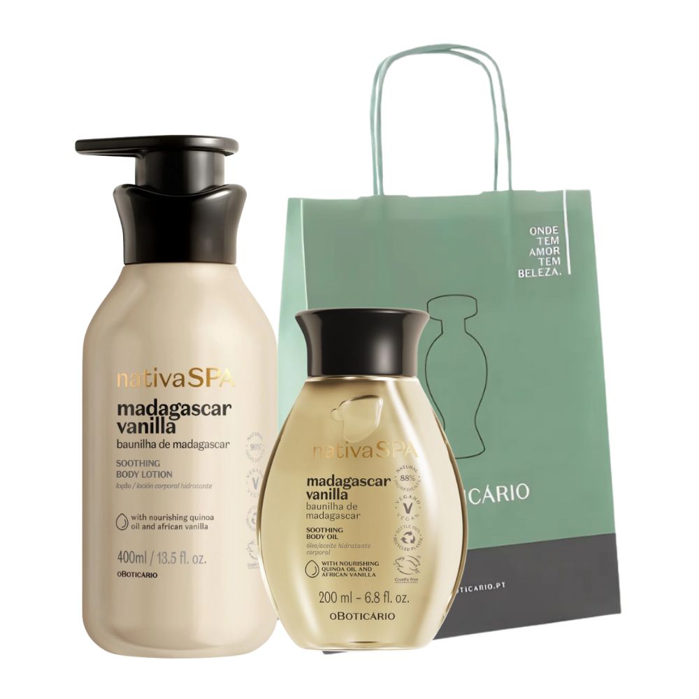 Coffret O Boticário Nativa Spa Baunilha de Madagascar – Lotion et huile pour le corps