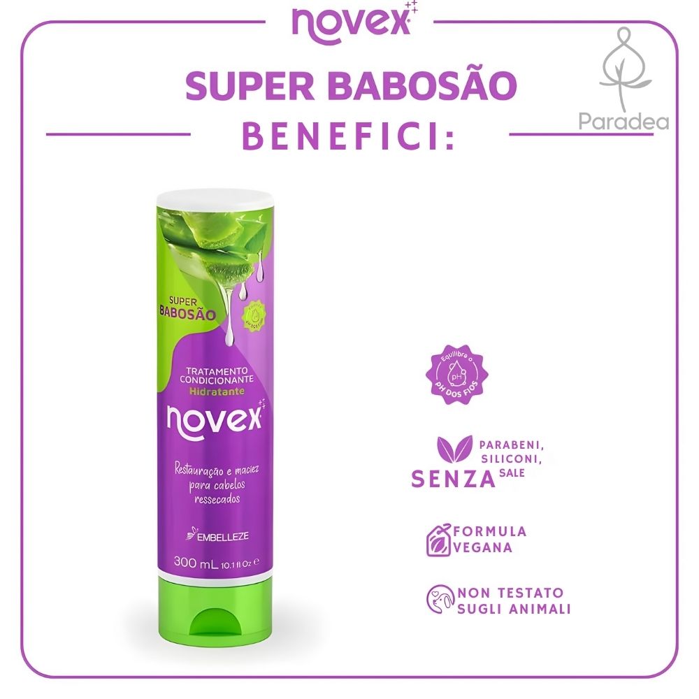 Novex Condicionador Super Babosão - Balsamo idratante Aloe Vera 300ml