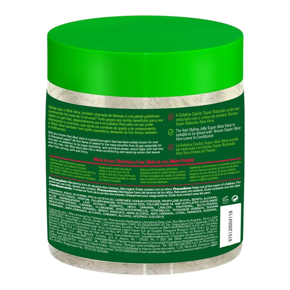 Novex Super Babosão Aloe Vera - Gel fissante capelli 500gr