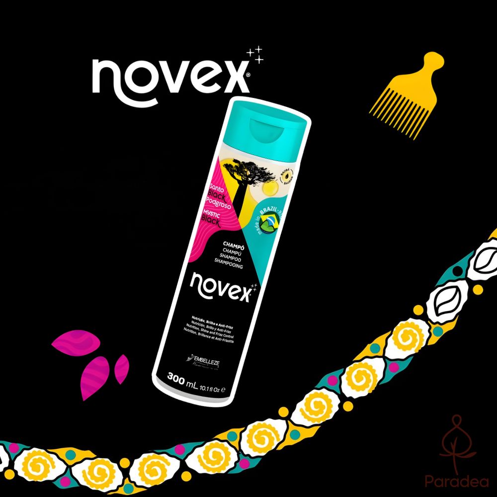 Novex Santo Black Poderoso - Shampoo idratazione capelli ricci 300ml