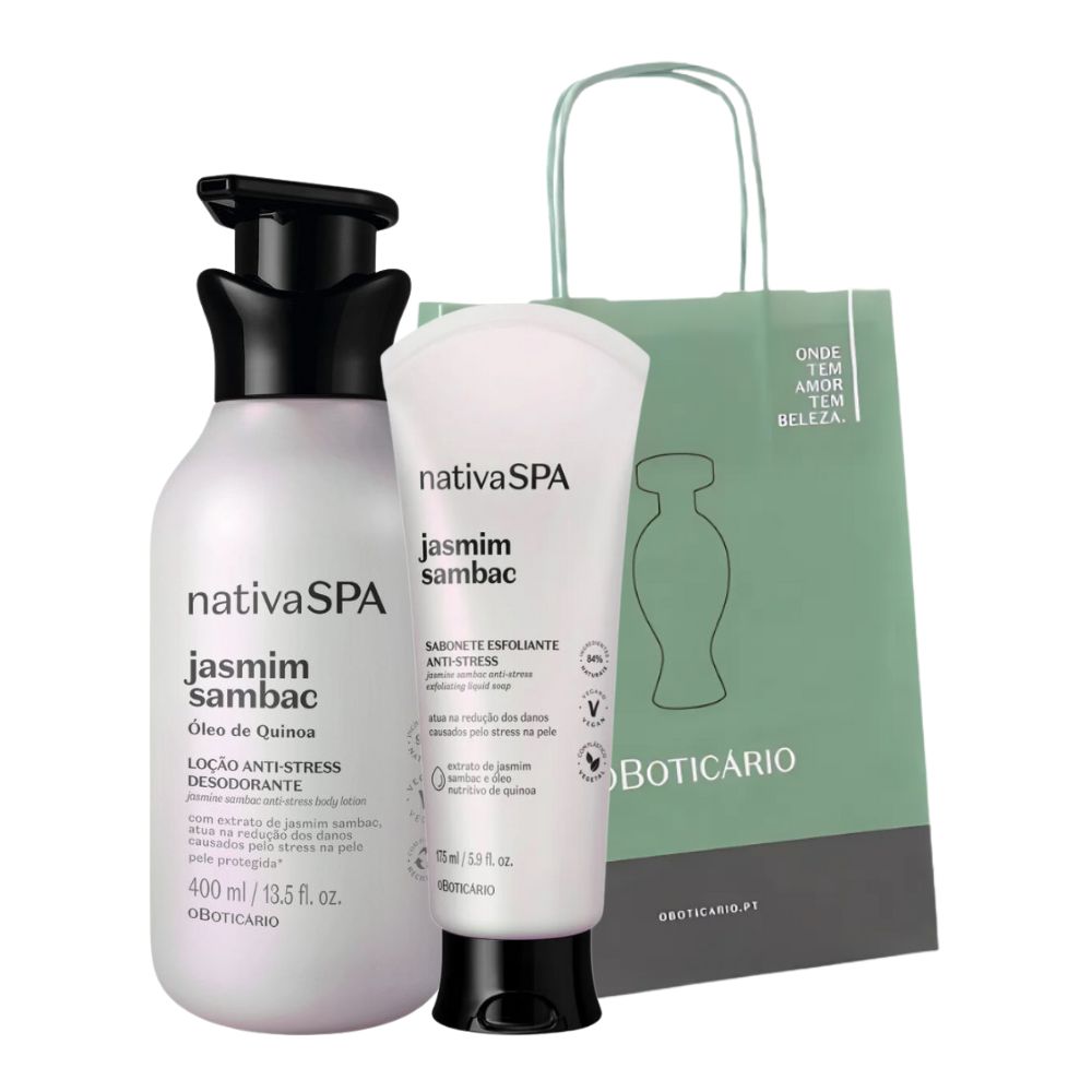 Coffret cadeau Nativa Spa Jasmine Sambac – Lotion pour le corps + Gel douche