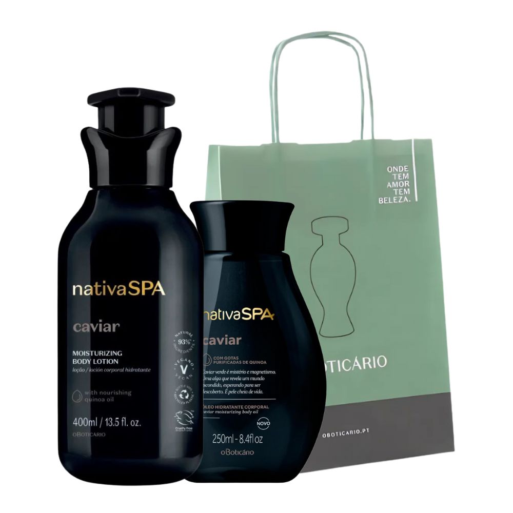Nativa SPA Set Caviar – Lozione & Olio idratante corpo