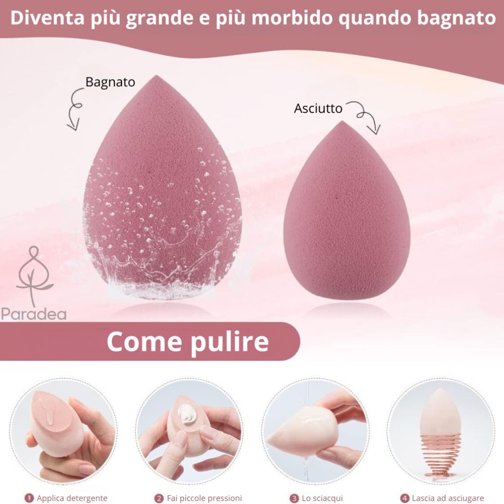 Lot de 4 éponges à maquillage