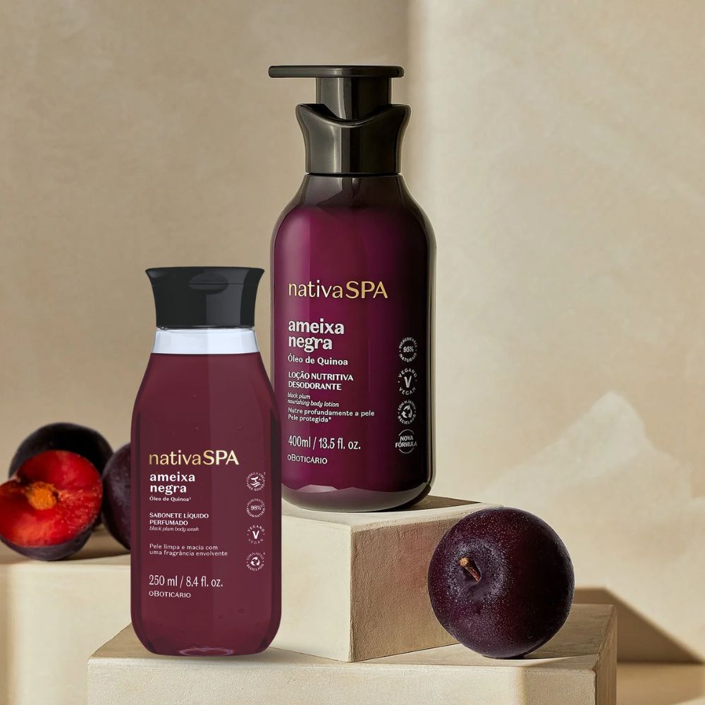 Nativa Spa Ameixa Negra Coffret Cadeau – Lotion + Gel Douche
