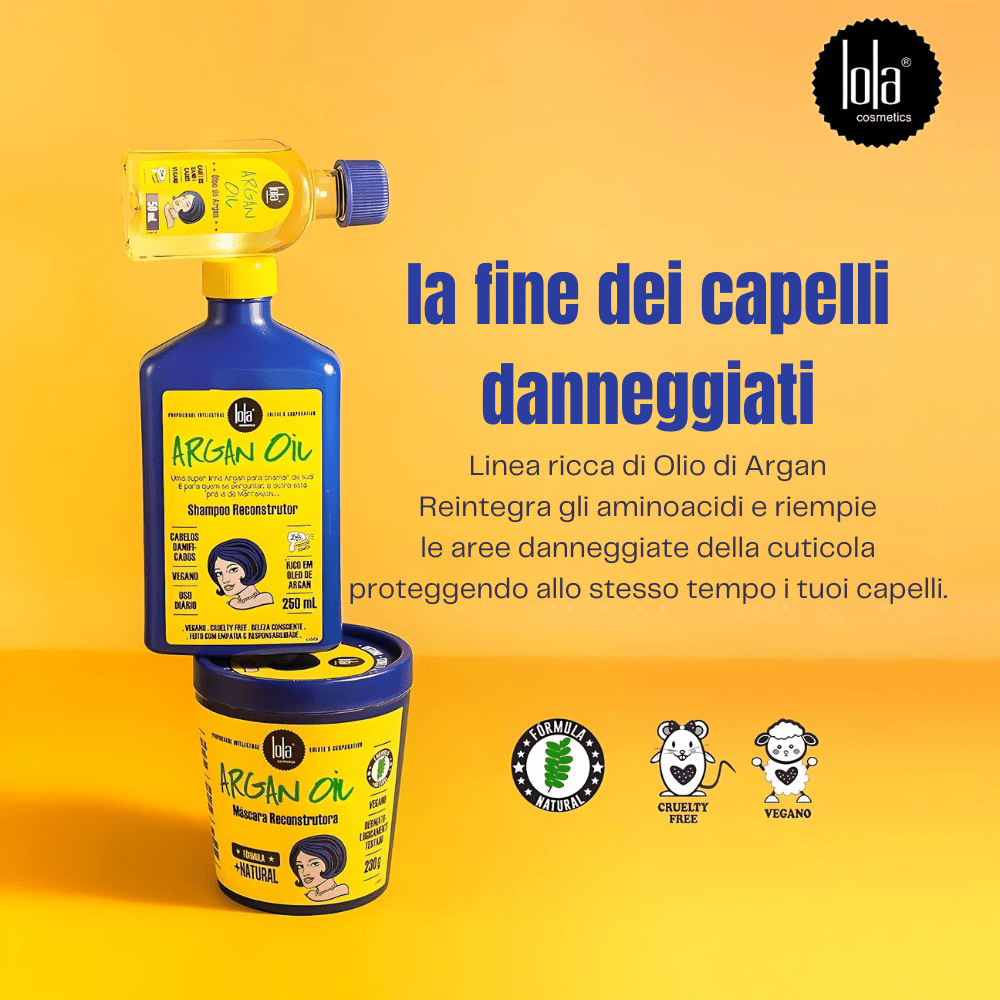 Lola Cosmetics Argan Oil – Shampoo + Olio + Maschera - Lola Cosmetics | Paradea