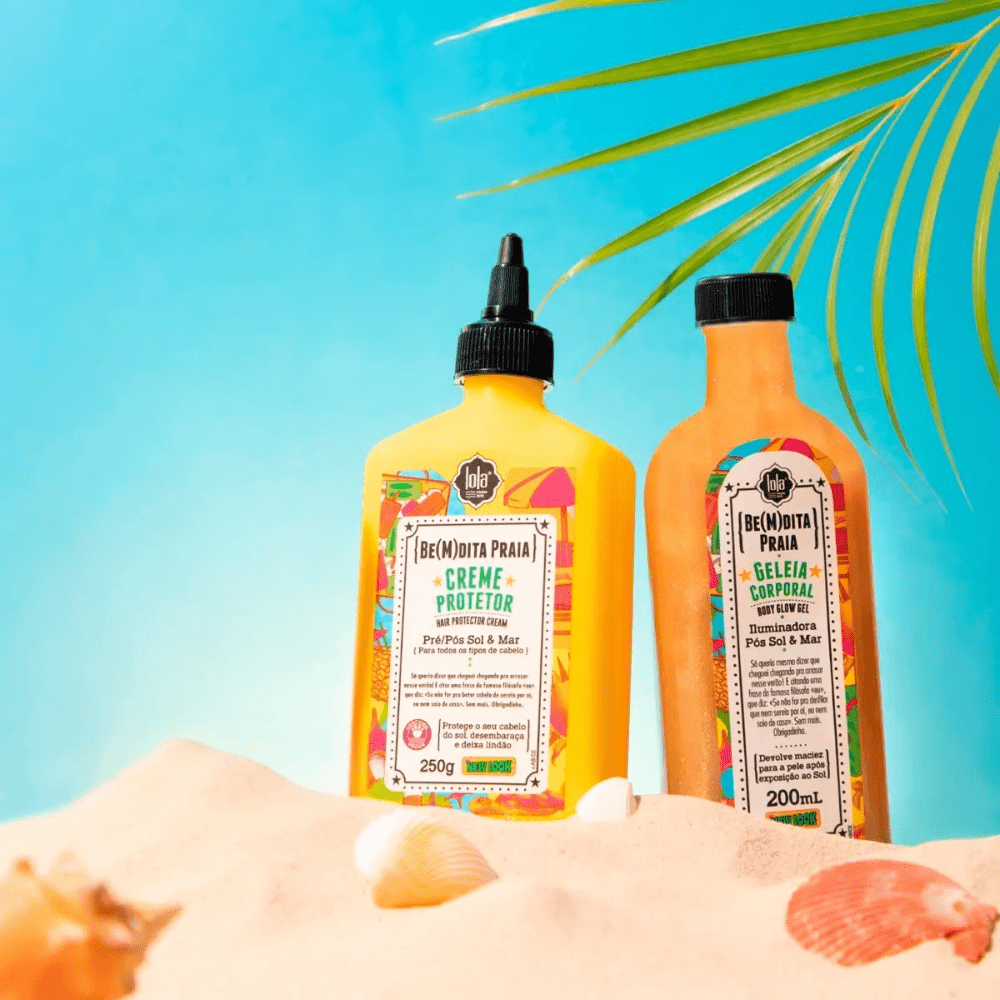 Lola Cosmetics Be(M)dita Praia - Combo Gel illuminante corpo & Protettore solare capelli - Lola Cosmetics | Paradea