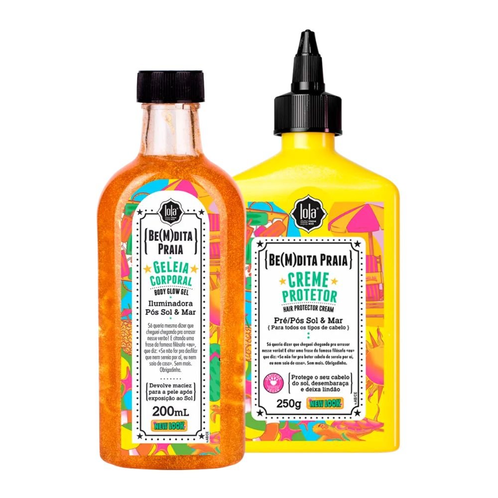 Lola Cosmetics Be(M)dita Praia - Combo Gel illuminante corpo & Protettore solare capelli - Lola Cosmetics | Paradea