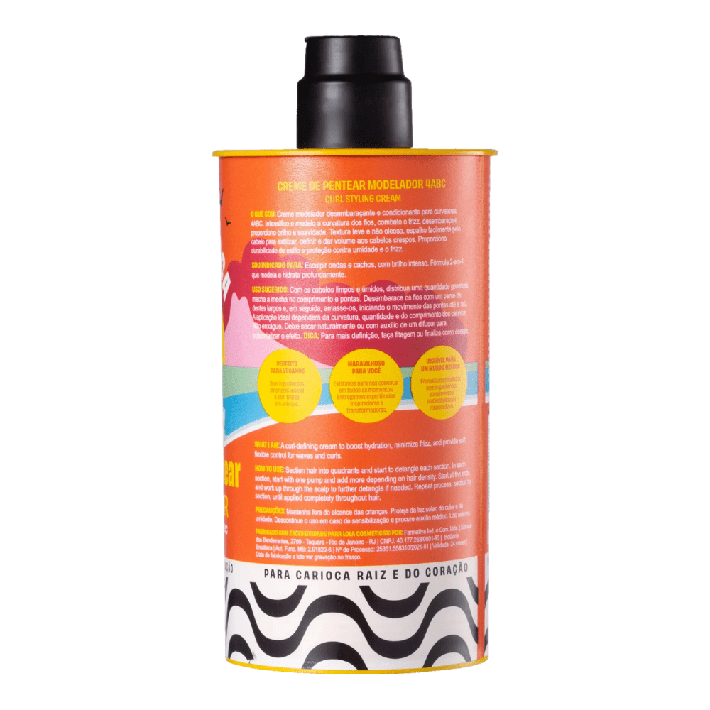 Lola Cosmetics Ela é carioca Creme de Pentear Modelador 4abc - Crema modellante 480gr - Lola Cosmetics | Paradea