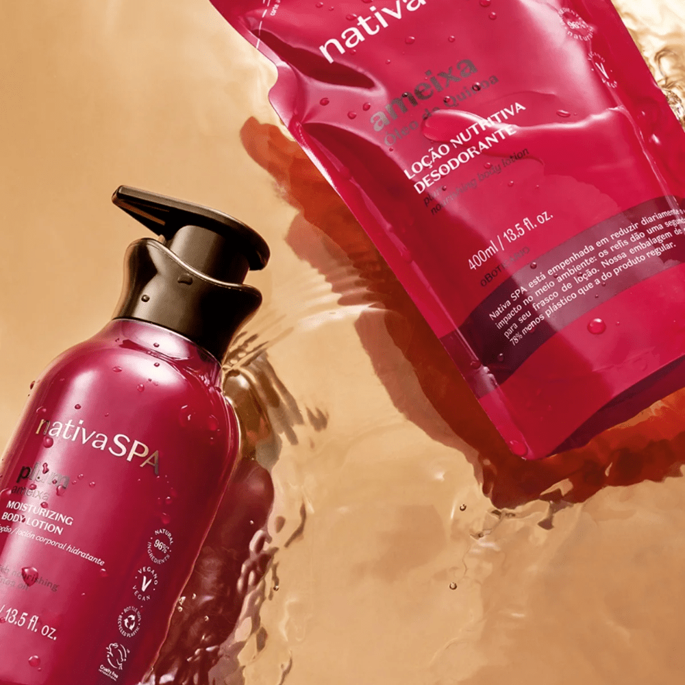 Nativa Spa Combo Ameixa - Lozione corpo idratante & Ricarica lozione 400ml - o Boticário | Paradea