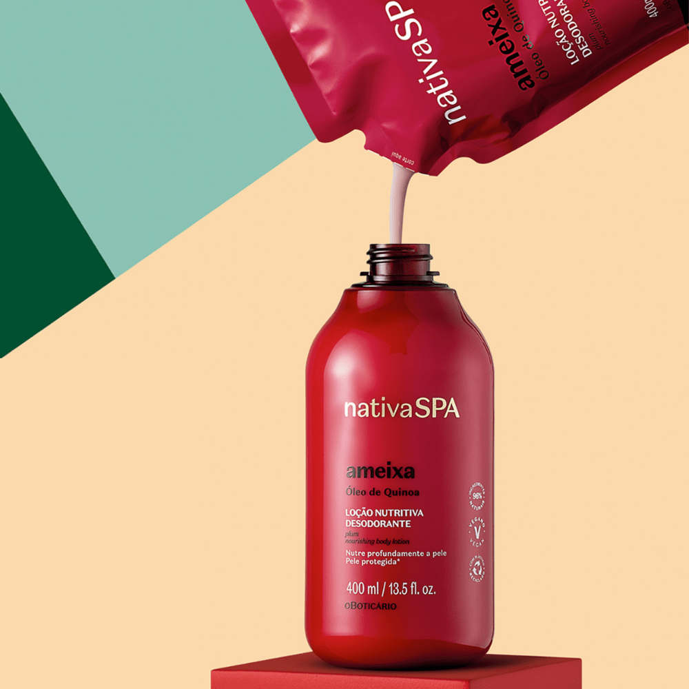 Nativa Spa Combo Ameixa - Lozione corpo idratante & Ricarica lozione 400ml - o Boticário | Paradea