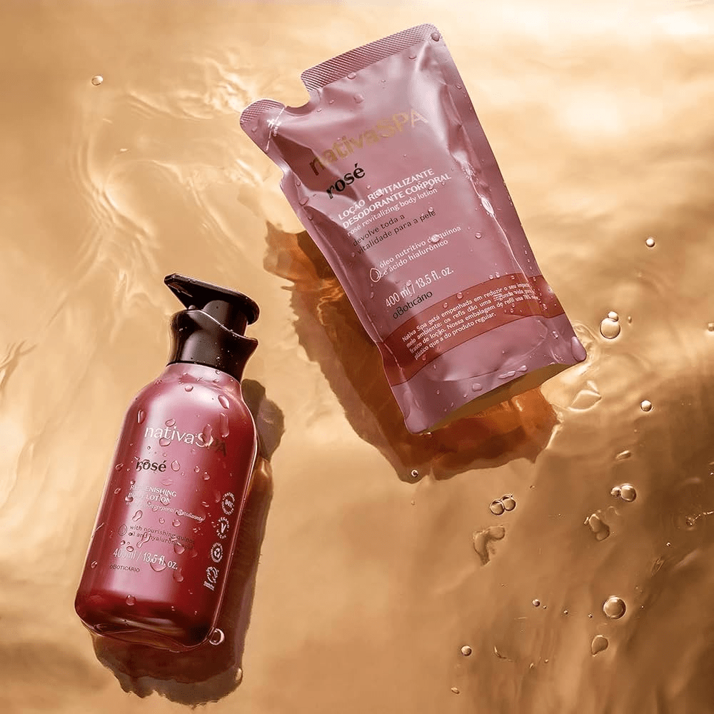 Nativa Spa Combo Rosé - Lozione corpo idratante & Ricarica lozione 400ml - o Boticário | Paradea
