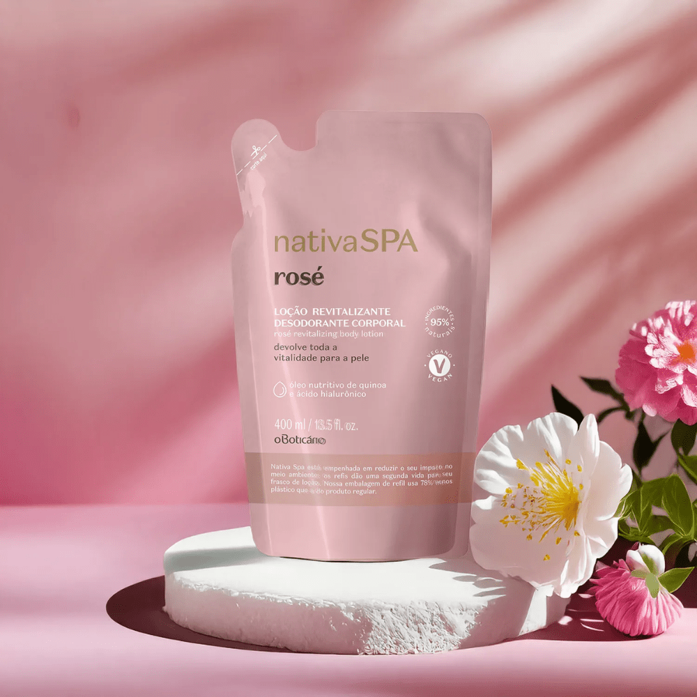 Nativa Spa Combo Rosé - Lozione corpo idratante & Ricarica lozione 400ml - o Boticário | Paradea