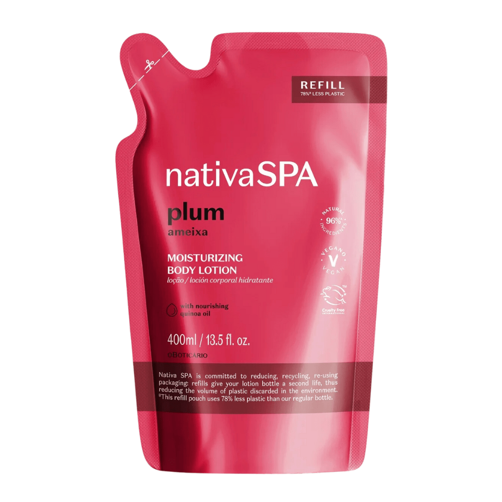 Nativa Spa Refil Loção Hidratante Corporal Ameixa - Ricarica lozione corpo Prugna 400ml - o Boticário | Paradea