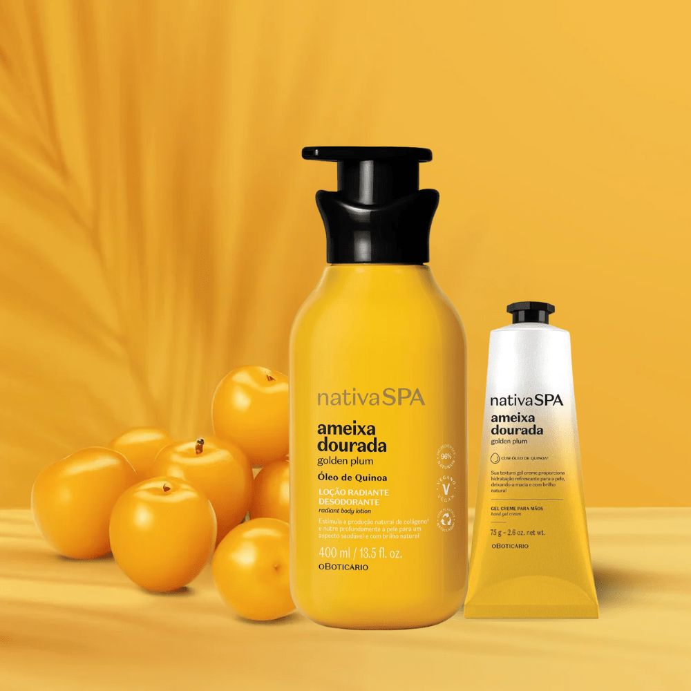 Nativa Spa Set regalo Ameixa Dourada - Lozione idratante corpo & Crema mani - o Boticário | Paradea