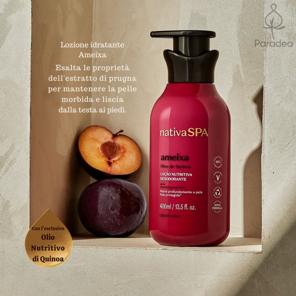 Nativa Spa Set regalo Ameixa - Lozione idratante corpo & Body Splash Prugna - o Boticário | Paradea