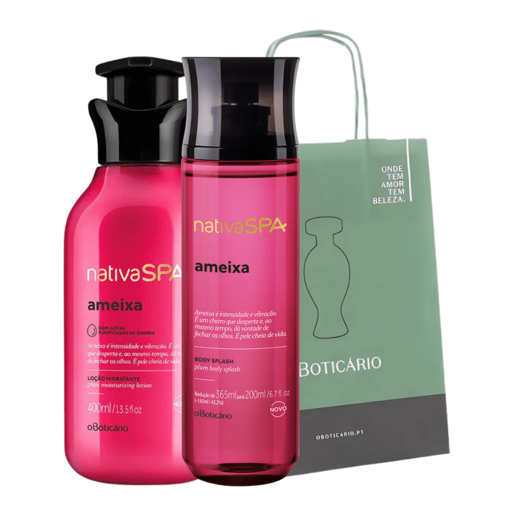 Nativa Spa Set regalo Ameixa - Lozione idratante corpo & Body Splash Prugna - o Boticário | Paradea