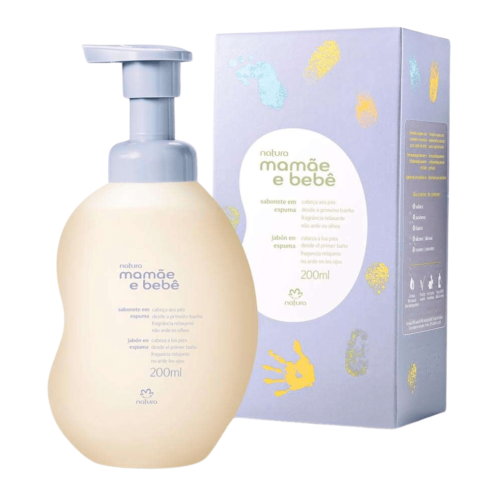 Natura Mamãe e Bebê Sabonete Líquido – Detergente Corpo e Capelli Bambini 200ml - Natura | Paradea
