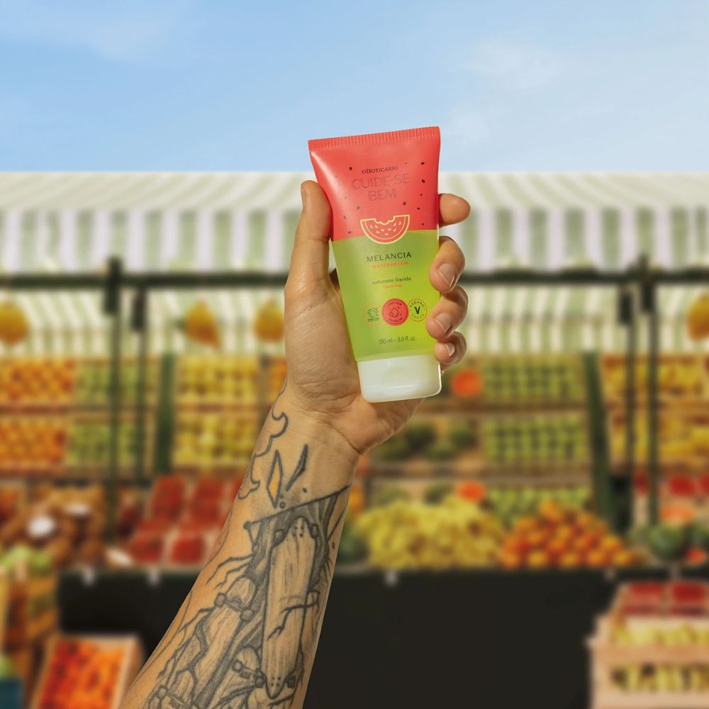 O Boticário Cuide - Se Bem Sabonete Líquido Corporal Feira Melancia - Bagnoschiuma Cocomero Edizione Limitata 150ml - o Boticário | Paradea