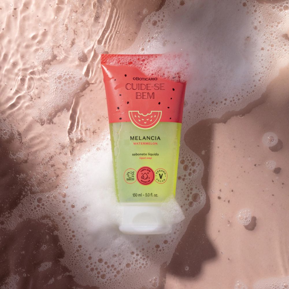 O Boticário Cuide - Se Bem Sabonete Líquido Corporal Feira Melancia - Bagnoschiuma Cocomero Edizione Limitata 150ml - o Boticário | Paradea