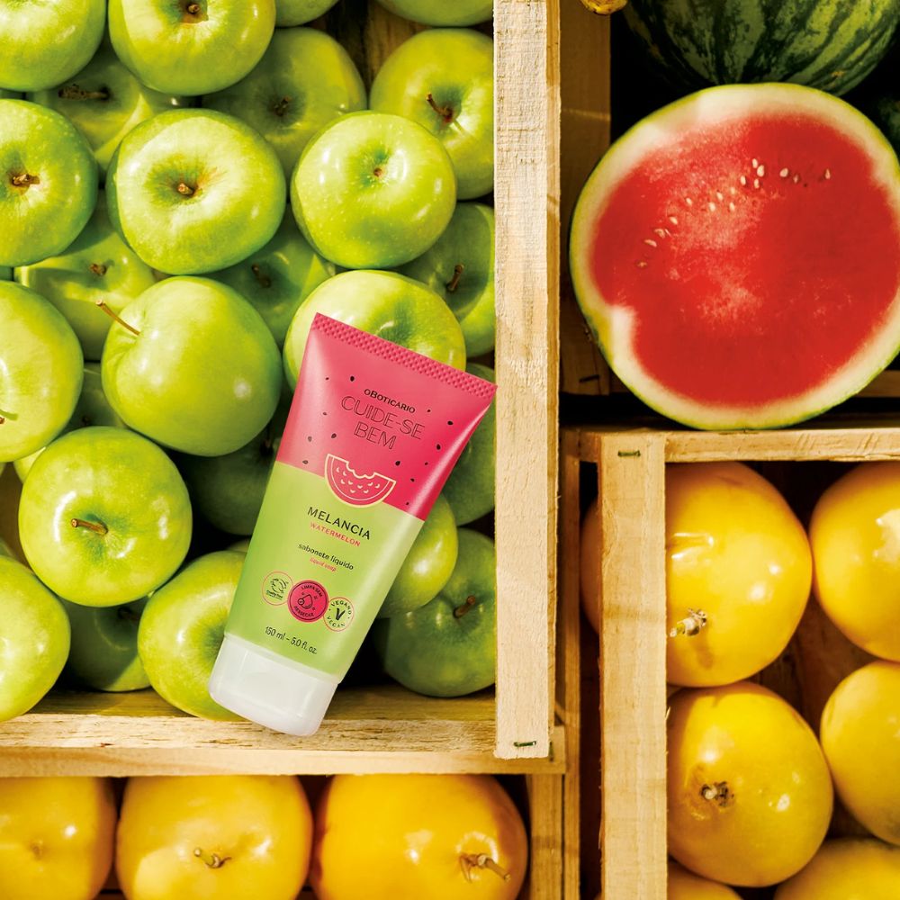 O Boticário Cuide - Se Bem Sabonete Líquido Corporal Feira Melancia - Bagnoschiuma Cocomero Edizione Limitata 150ml - o Boticário | Paradea