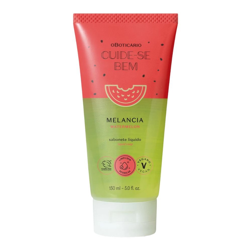 O Boticário Cuide - Se Bem Sabonete Líquido Corporal Feira Melancia - Bagnoschiuma Cocomero Edizione Limitata 150ml - o Boticário | Paradea