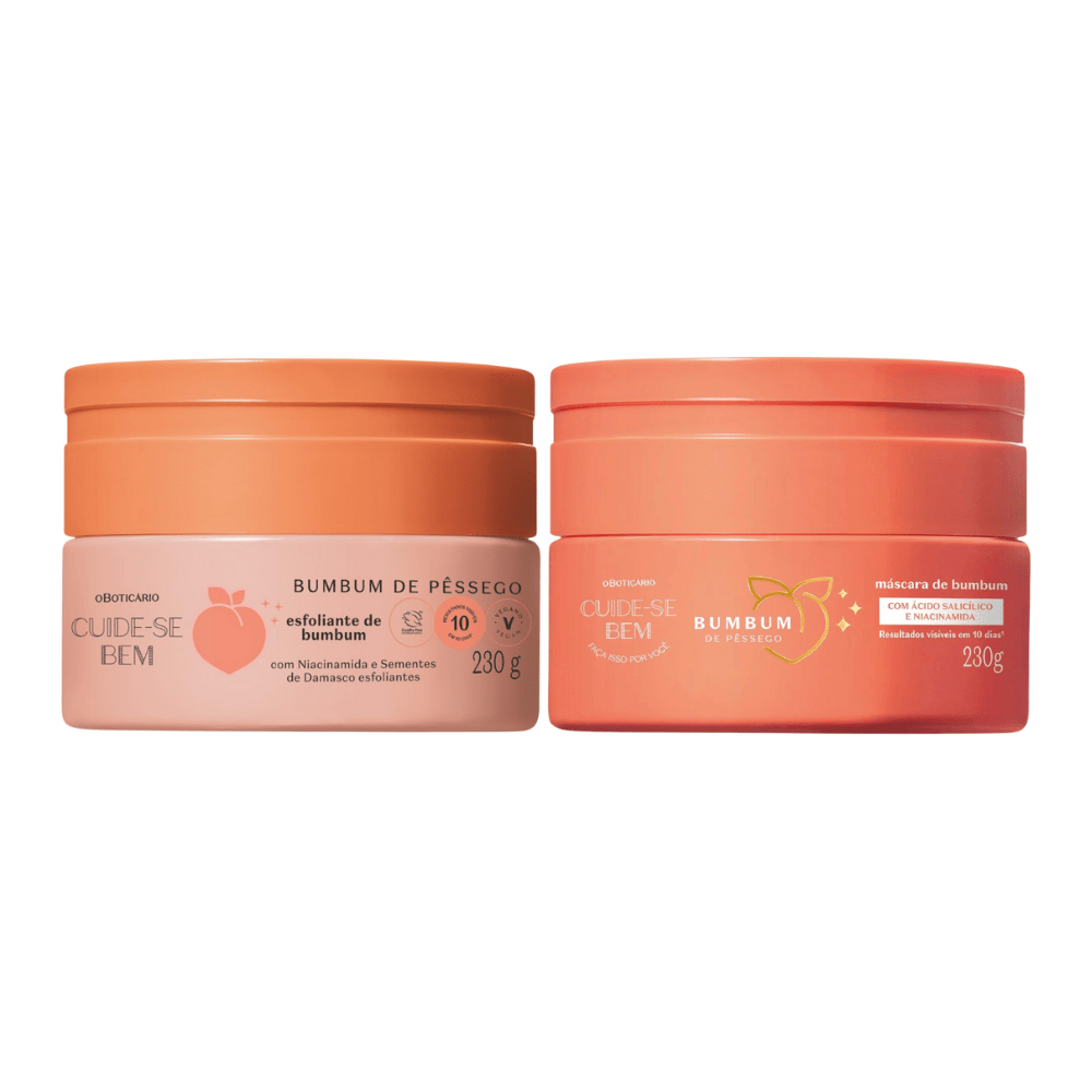 O Boticário Cuide - Se Bem Set Bumbum de Pêssego - Esfoliante & Maschera idratante Lato B - o Boticário | Paradea