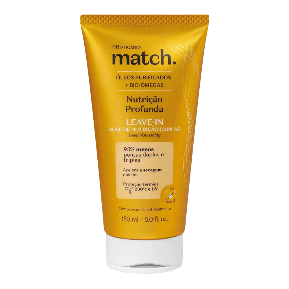 O Boticário Match. Leave - in Nutrição Profunda – Crema Senza Risciacquo Nutriente 150ml - o Boticário | Paradea