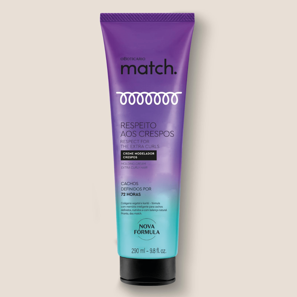 O Boticário Match. Respeito aos Cachos Creme Modelador Crespos - Crema modellante capelli ricci 290ml - o Boticário | Paradea