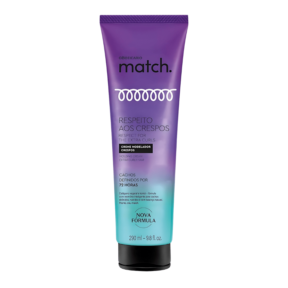 O Boticário Match. Respeito aos Cachos Creme Modelador Crespos - Crema modellante capelli ricci 290ml - o Boticário | Paradea