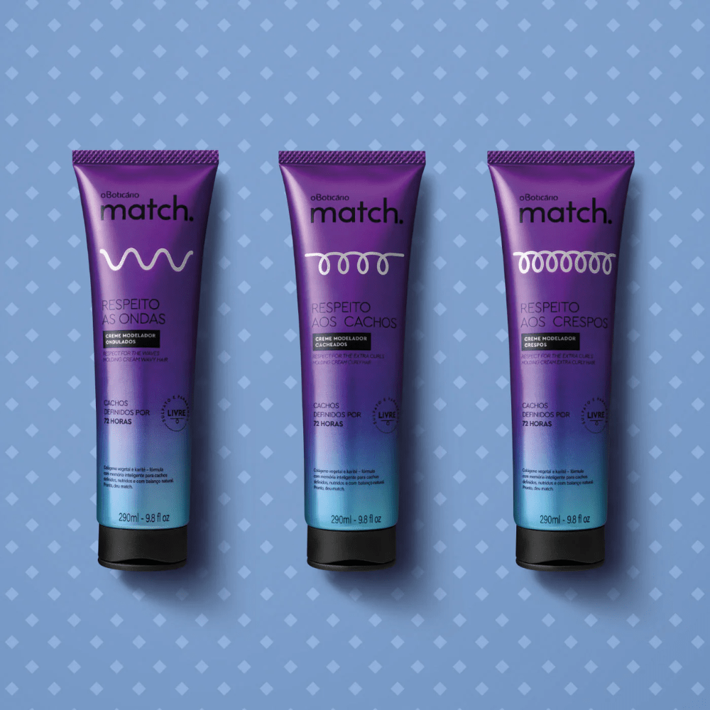 O Boticário Match. Respeito as Ondas Creme Modelador Ondulados - Crema modellante capelli mossi 290ml - o Boticário | Paradea