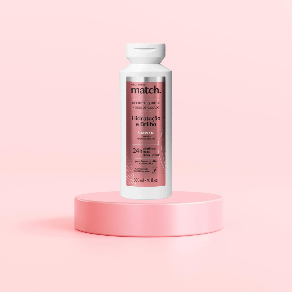 O Boticário Match. Shampoo Hidratação e Brilho - Shampoo idratazione e brillantezza 300ml - o Boticário | Paradea