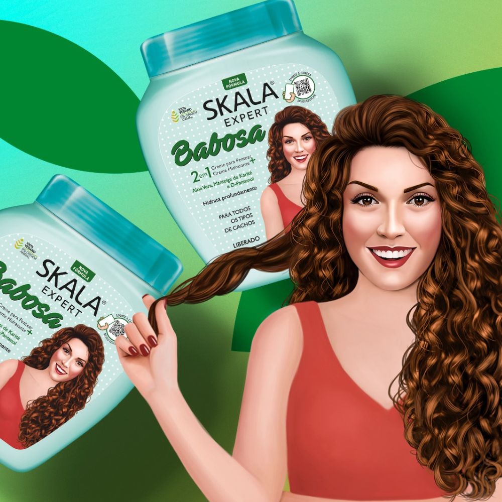 Skala Creme de Tratamento 2 in 1 Babosa - Crema 2 in 1 per Capelli 1kg - Skala | Paradea