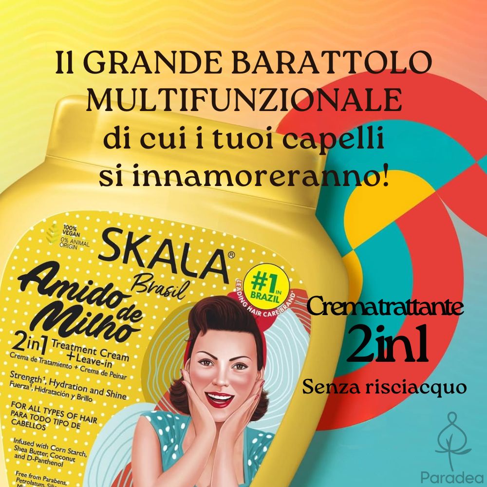 Skala Creme de Tratamento Amido de Milho - Crema trattamento capelli 2 in 1 1kg - Skala | Paradea