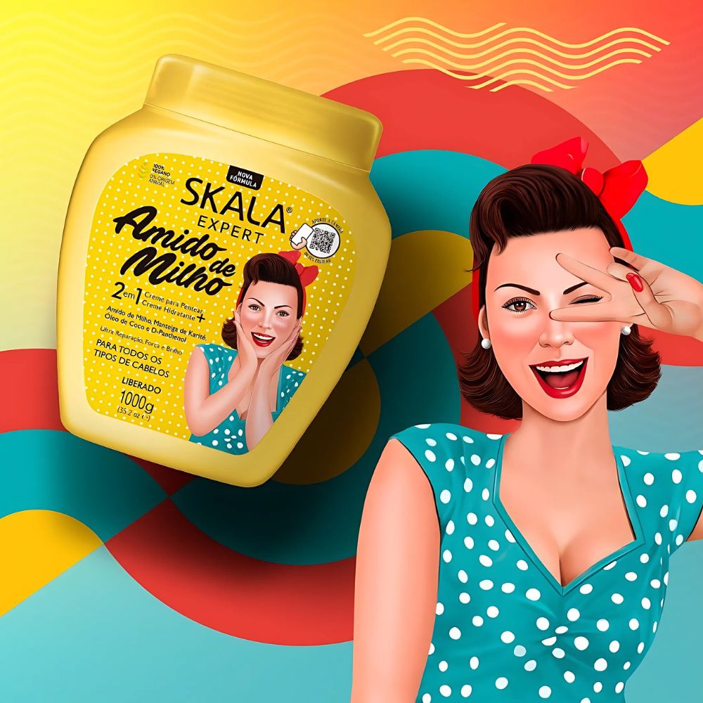 Skala Creme de Tratamento Amido de Milho - Crema trattamento capelli 2 in 1 1kg - Skala | Paradea