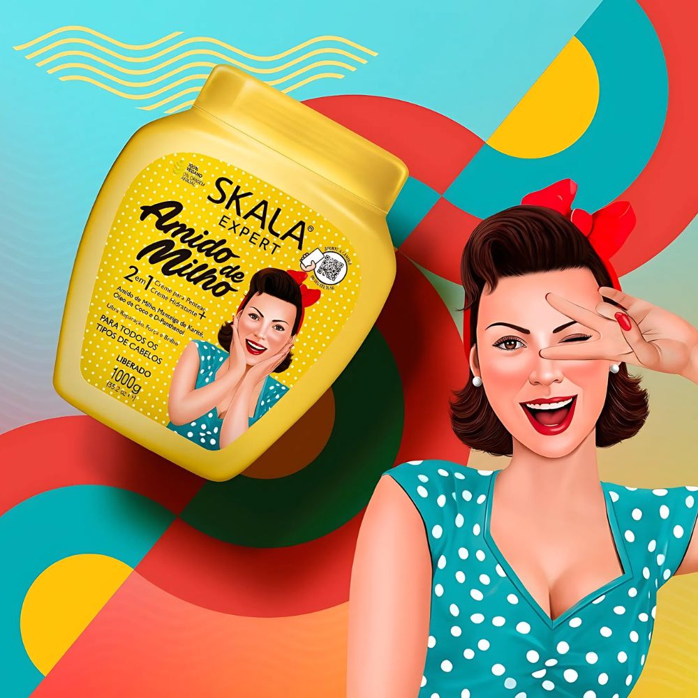 Skala Creme de Tratamento Amido de Milho - Crema trattamento capelli 2 in 1 1kg - Skala | Paradea
