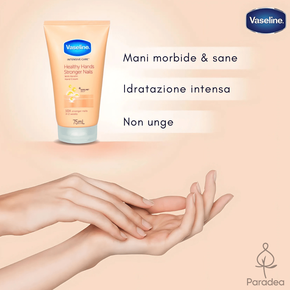 Vaseline Healthy Hands Stronger Nails – Crema Mani Rinforzante Unghie 75ml - Vaseline | Paradea