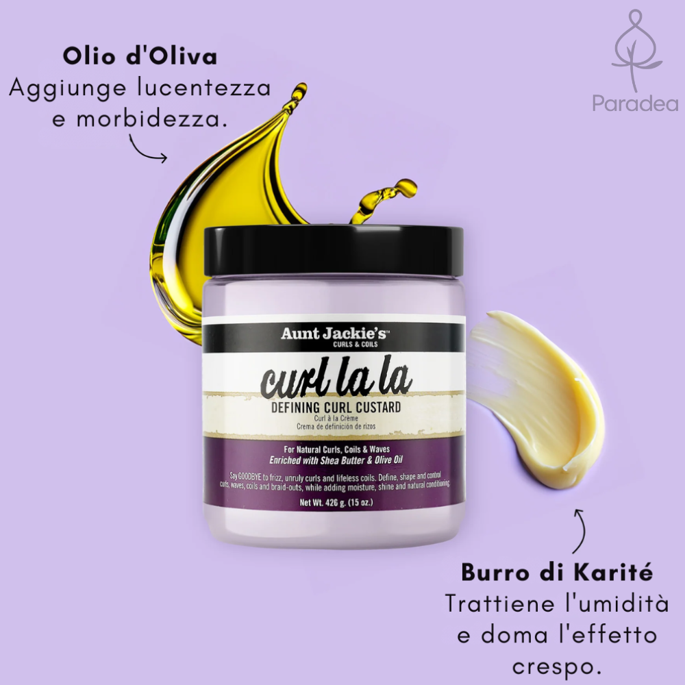 AUNT JACKIE’S Curl La La Defining Curl Custard - Crema modellante ricci Curl la la 426gr