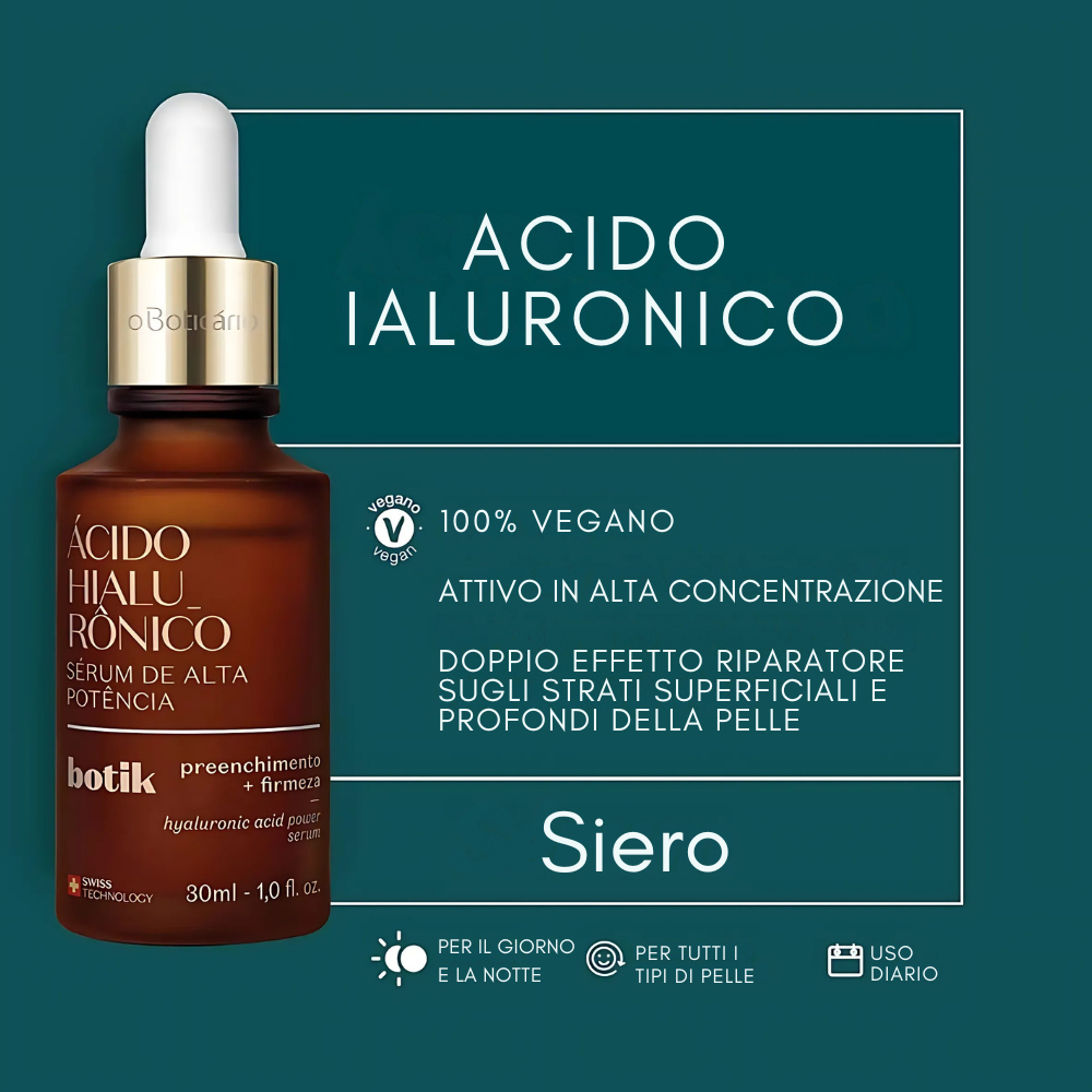 BOTIK Sérum de Alta Potência Ácido Hialurónico - Siero viso all'Acido Ialuronico 30ml