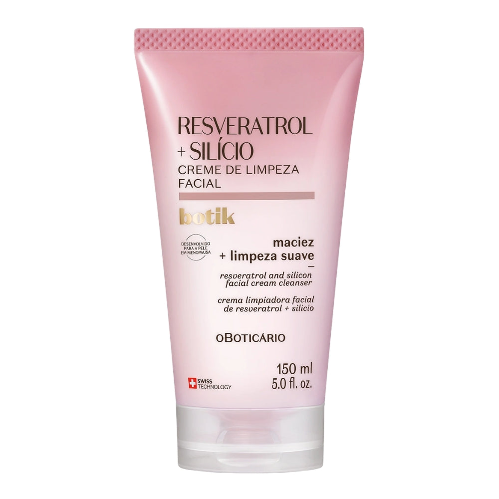 O Boticário Botik Creme de Limpeza Facial Resveratrol e Silício - Crema detergente viso 150ml