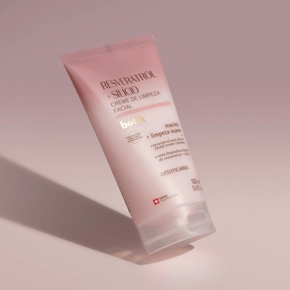 O Boticário Botik Creme de Limpeza Facial Resveratrol e Silício - Crema detergente viso 150ml