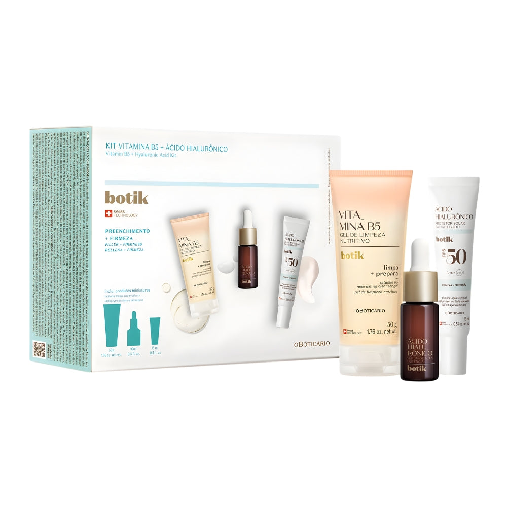 O Boticário Botik Kit viso Acido Ialuronico - Gel detergente, siero & fluido solare