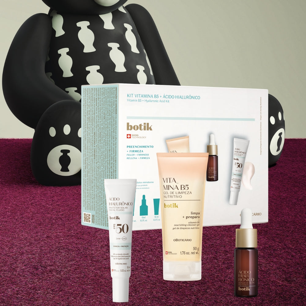 O Boticário Botik Kit viso Acido Ialuronico - Gel detergente, siero & fluido solare