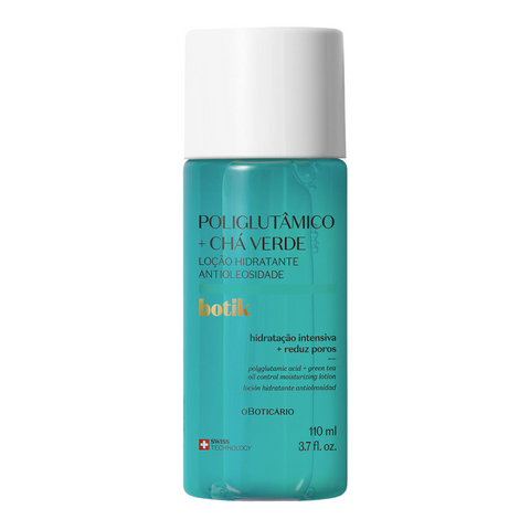 BOTIK Loção Hidratante Antioleosidade Ácido Poliglutâmico + Chá Verde - Lozione idratante anti lucido Acido Poliglutammico e Tè Verde 110ml