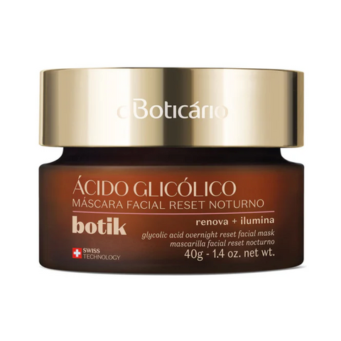 BOTIK Máscara Facial Reset Noturno Ácido Glicólico - Maschera viso notte Acido Glicolico 40gr