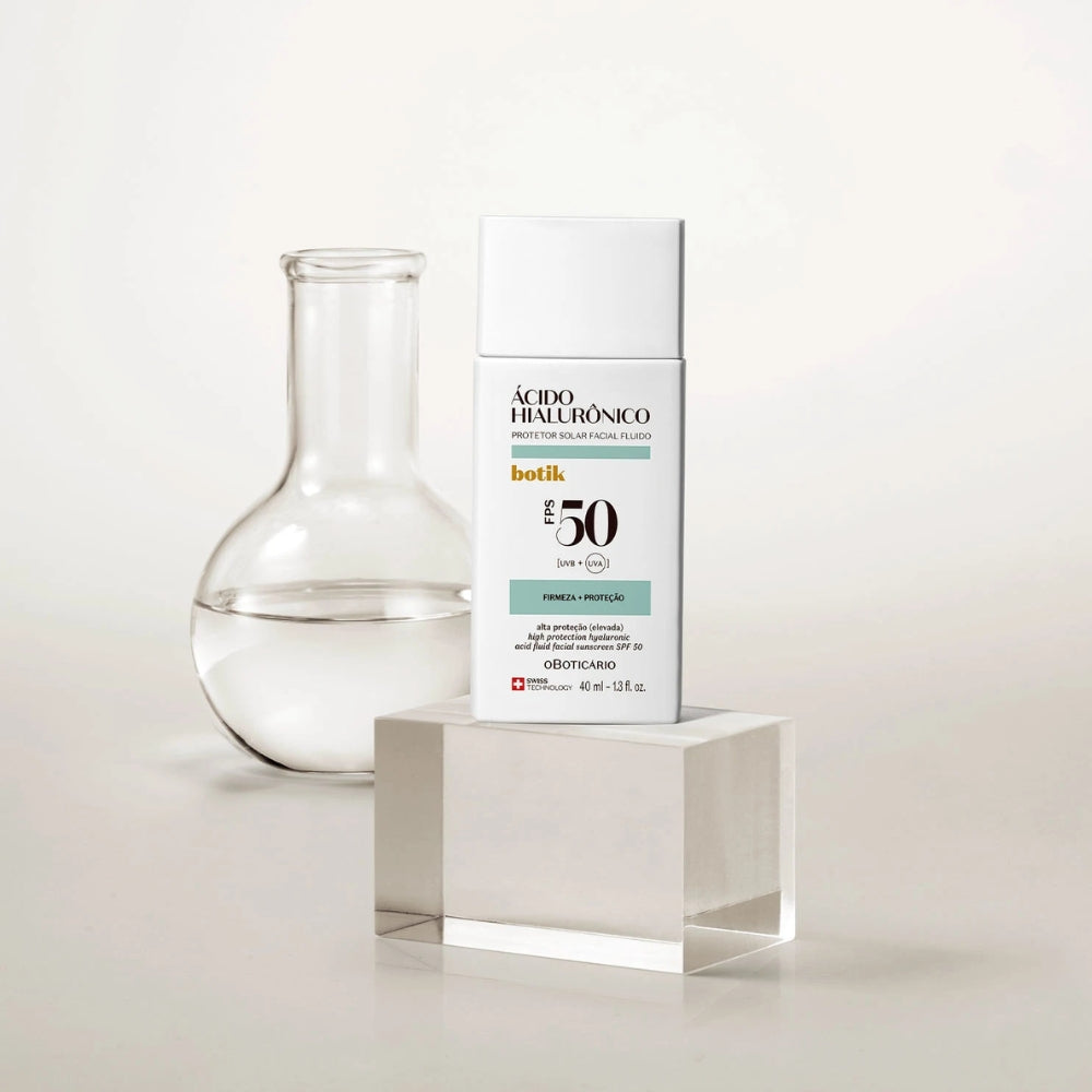 O Boticário Botik Protetor Fluido FPS50 - Solare viso con Acido Ialuronico 40ml